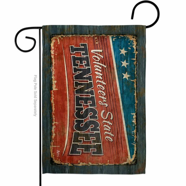 Guarderia 13 x 18.5 in. Tennessee Vintage American State Garden Flag with Double-Sided Horizontal GU3904772